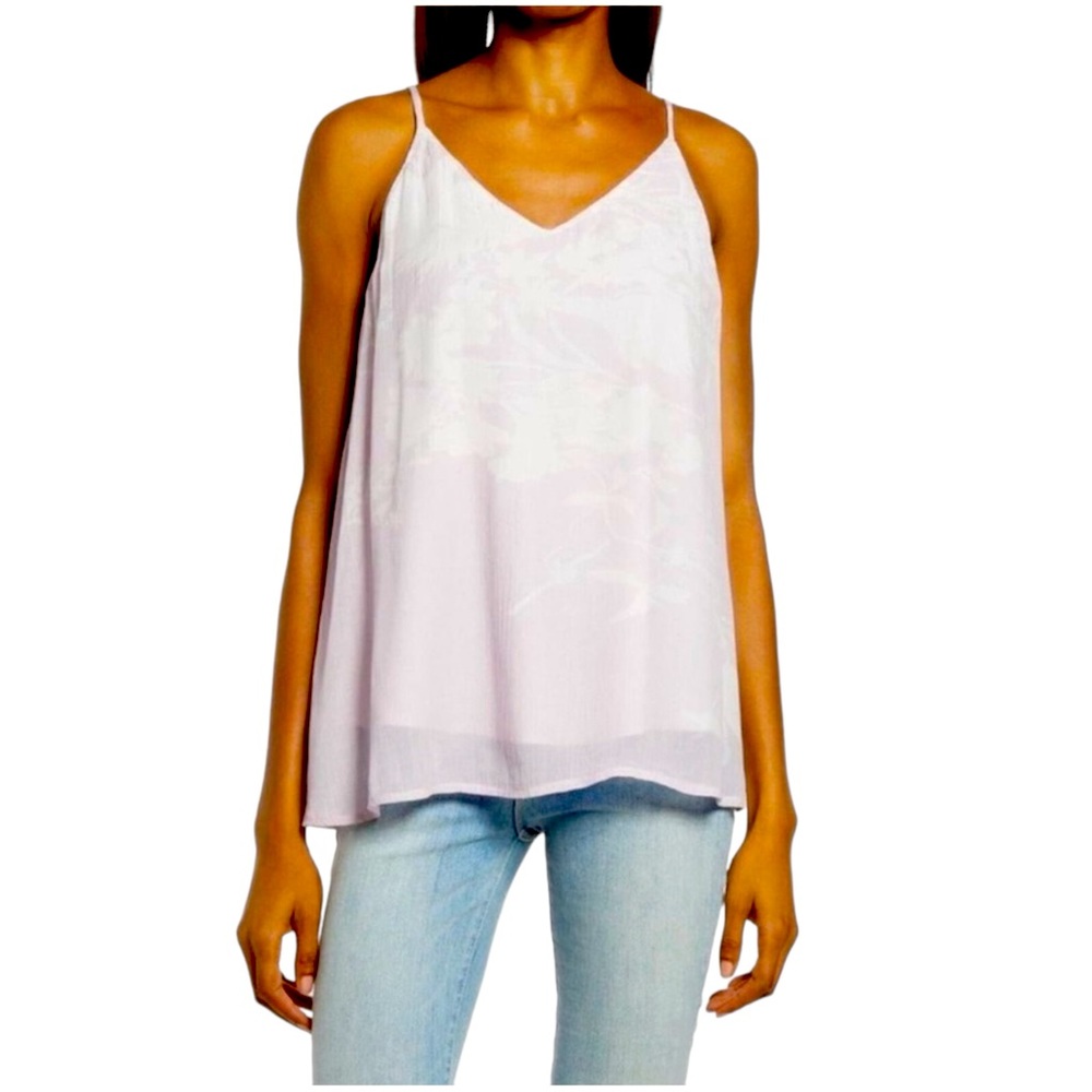 AllSaints Ally Futurae Camisole Cami Sleeveless Tank Top Pink Floral Size 8 NWT